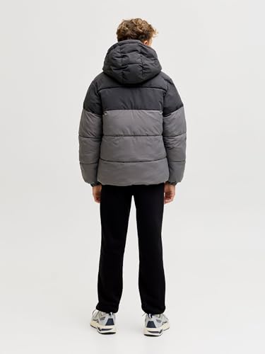 JACK & JONES Jjglobal Puffer Jacket JNR, Gris, 140 Hommes