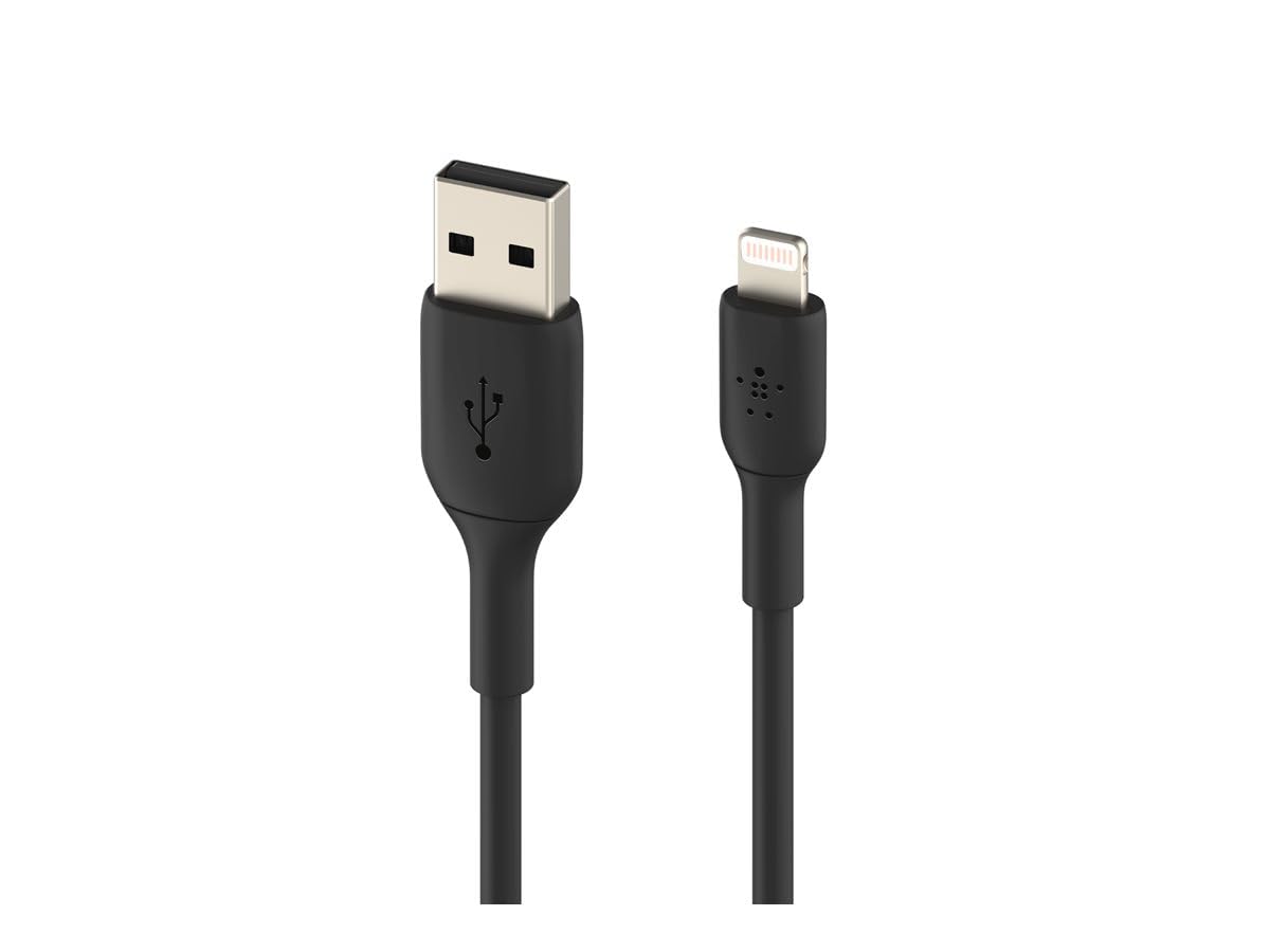 Belkin Lightning Cable (Boost Charge Lightning to USB Cable for iPhone, iPad, AirPods) MFi-Certified iPhone Charging Cable (Black, 1m)