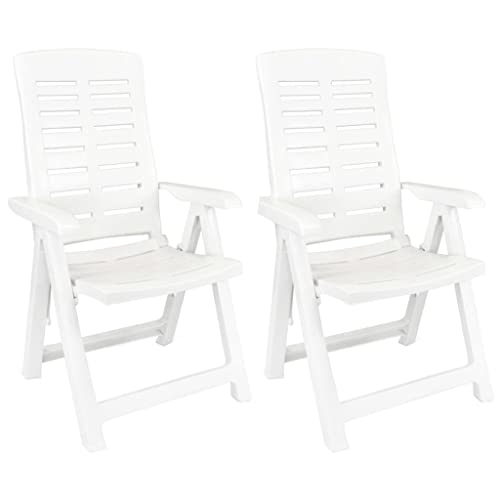 Ensemble de jardin 3 pièces blanc résistant aux intempéries table pliante