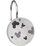 Shower Curtain Hooks Decorative,Set of 12 Grey White Mouse Shower Curtain Hooks Rings,Stainless...
