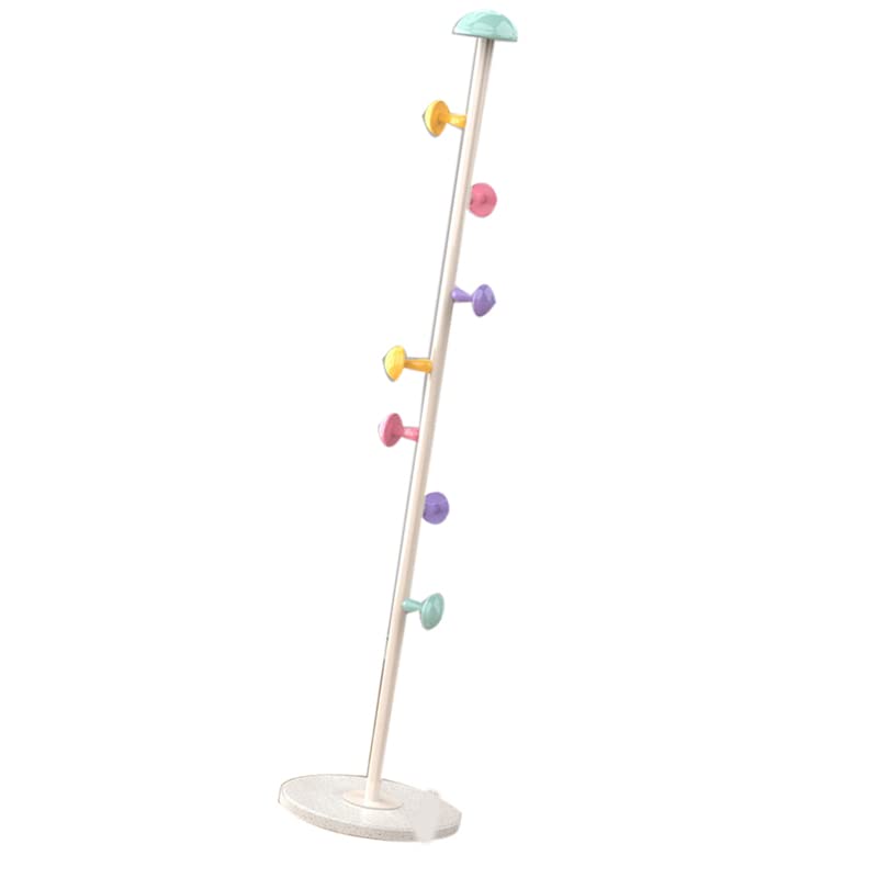Support de suspension en métal noir avec 7 crochets et base en quartz 167 cm