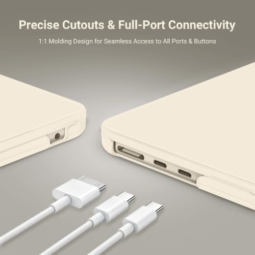 Image of MOSISO Compatible with MacBook Air 13 inch Case M5 2026 M4 2025 M3 M2 2024-2022 A3449 A3240 A3113 A2681, Hard Shell&Keyboard Cover&Screen Film&Type C for MacBook Air 13.6 inch Case, Starlight