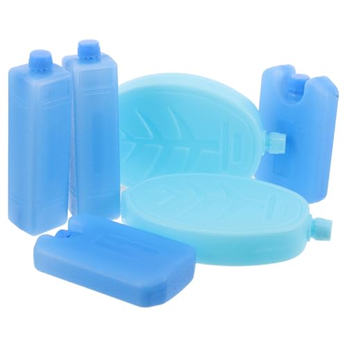Image of 6pcs Reusable Ice Pack, Empty Water Fill Cooler Packs for Lunch Boxes, Hard Plastic Freezer Blocks, Ice Boxes for Air Coolers Fans Coolers Camping Picnic Car Box