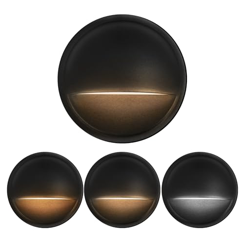 LED Low Voltage Deck Lights 6-Pack, 3W, 12V-24V, Black