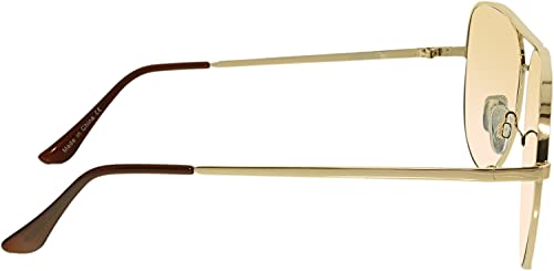 Quay Australia HIGH KEY Men's and Women's Sunglasses Classic Oversized Aviator – Gold2