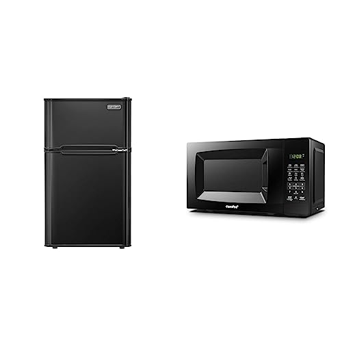 Image of EUHOMY Mini Fridge with Freezer, 3.2 Cu.Ft Compact Refrigerator with freezer, 2 Door Mini Fridge & COMFEE