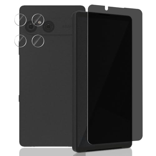 Yieehhow Verre Trempé Anti Espion pour Sony Xperia 10 VII, [1 Pièce] 9H Dureté Anti-Spy Protège Écran et [2 Pièces] Protecteur D'objectif Caméra,...