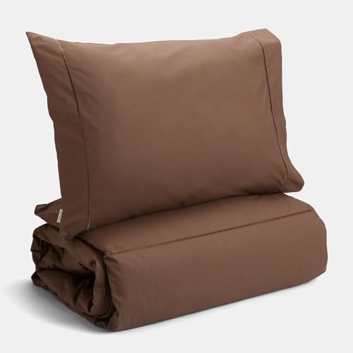 Bianca Plain Dyed Deep Taupe Juego Sábanas Cama de 180 cm 100% Algodón Percale