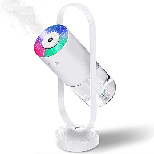 Household Small Sprayer Portable Mini Humidifier 200Ml Cool Mist Humidifier with Night Light Personal Humidifier Auto Shut-Off White