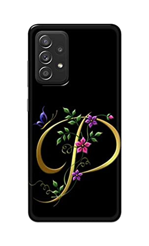 Image of Printed Hard Back Cover Case for Samsung Galaxy A52 | A52 5G | Samsung Galaxy A52s 5G Back Cover (Alphabet P) -1803