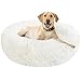 Cuccia Gatto Cane Antistress Morbida - Cuscino Pelosa per Cani Gatti Interno Nuvola Soffice Peluche Rotondo da Ciambella, Letto Pelosa per Animale Domestico Piccola Media (XXL-80cm/31.5in,, Bianca)