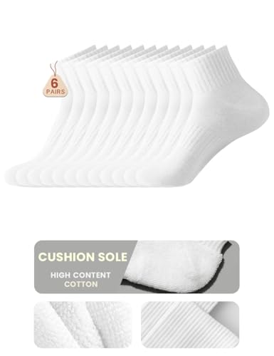 6'' Cushioned Cotton Ankle Sports Socks Essentials Athletic Running Socks Breathable Soft Comfort Socks for Men and Women2