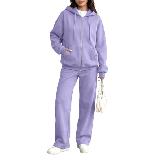 SdGgsgv Womens Sweat Set Hooded Sweatshirts Jogger Pants Gym Sweat Sets - image 5