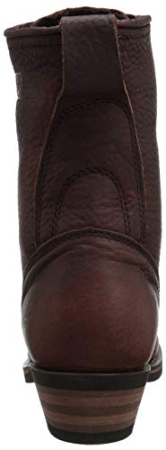 Ad Tec Men's 9" Packer Tumbled Leather Lacer Work Boots For Men, Chestnut - Plain Soft Toe, Moderate Mens Hiking Boots #TOP3