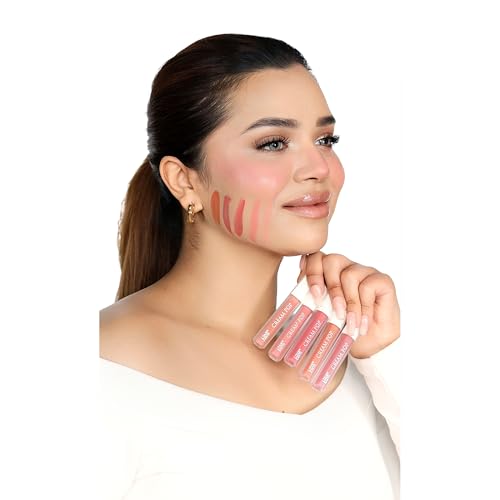 Image of Love Earth Cream Pop Blush - Pack of 5 | Hyaluronic Acid | Smooth, Lightweight, Long-Lasting | Dewy Finish, Easily Blendable| Everyday Natural Glow | Suitable for All Skin Types - (2ML X 5) 10ML
