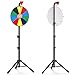 XvmeiMym 16 inches Spinning Prize Wheel, 10 Slots Floor Spinner - Tabletop Heavy Duty Adjustable Height Roulette Wheel for Carnival, Trade Show, Win Fortune Spin Games