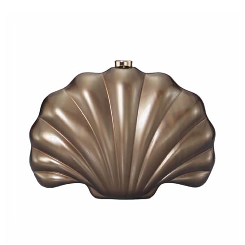 Image of Women Pearl Shell Acrylic Clutch Shell Purse Chain Shoulder Bag Ladies Wedding Clutch Prom Evening Handbag