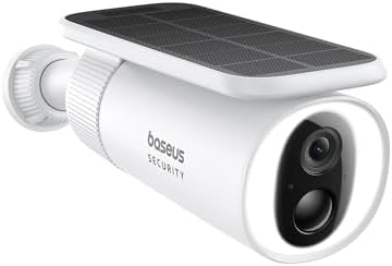 Baseus Security S1 Pro Outdoor Dual Camera 3K 2-Cam Kit Non Subscription 16TB Expandable Local Storage 270 Day Battery Life Spotlight Alarm Works (Baseus S1 2K 1Cam WiFi)