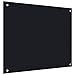 Produktbild vidaXL Küchenrückwand Spritzschutz Fliesenspiegel Glasplatte Rückwand Herdspritzschutz Wandschutz Herd Küche Schwarz 70x60cm Hartglas