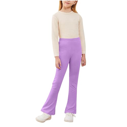 3 Park Children's Leggings Solid Color Soft Bottom Flare Pants for Girls Casual Outside Wearing Leggings for Kids2