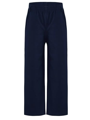 CHICTRY Little Boys' School Uniform Twill Pants Pull-on Plain Trousers Cargo Jogger Pants with Pockets