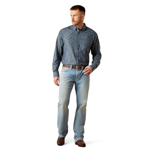 Image of ARIAT Mens MNS Vertical Logo Ss T-shrt Black