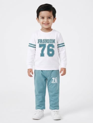 Image of NOVA BLOOM Kids Clothes for Boys | Cotton Printed Sweatshirt and Pants Set, Lightweight Breathable Kids Dress Boy Outfit, Comfortable Baby Boy Dress for Summer and Winter Wear