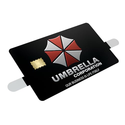KCD Umbrella Corp Credit Card Skin – 3 Pack Vinyl Sticker Covers – Horror Game Inspired Card Wrap – Waterproof, Durable, Fits Most Debit & Credit Cards – CCS035