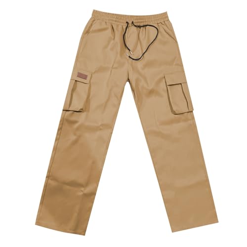 Pantalones de Trabajo Hombre Trekking Pantalón con Multibolsillos Pantalones de Trabajo Elásticos Ajustados Talla Grande con cordón Cintura elástica Trekking Cargo Pants Otoño Inviernos