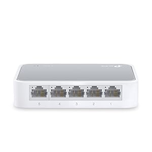 TP-Link TL-SF1005D 5-Port 10/100 Mbps Desktop Ethernet Switch/Hub, Ethernet Splitter, Plug & Play, no configuration…