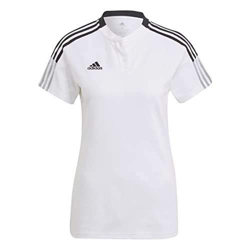 Struttura antiumidità adidas Donna Polo Shirt (Short Sleeve) Tiro21 Polo W, White, GM7348, XLT