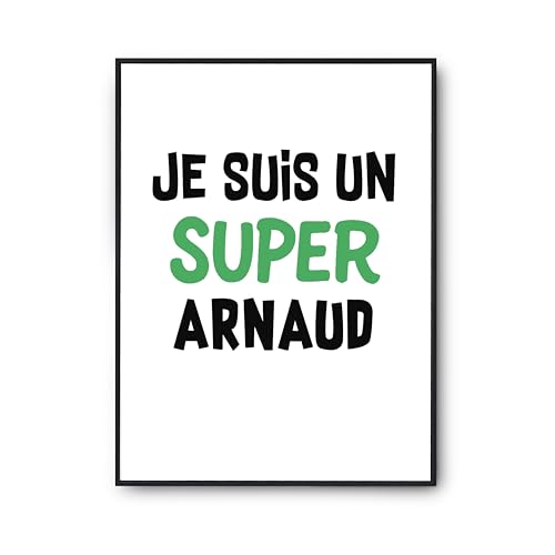 Cadeau anniversaire Arnaud poster humoristique format A3 prêt à offrir pour déco