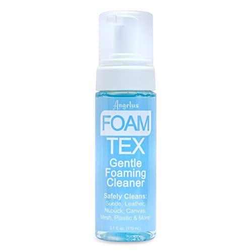 Angelus Foam-Tex Gentle Shoe Sneaker Cleaner for Leather, Nubuck, Suede, Canvas, Plastic - Foaming...