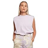 Angeschnittene Ärmel Urban Classics Women\'s Ladies Organic Heavy Padded Shoulder Tank Top T-Shirt, Lilac, L