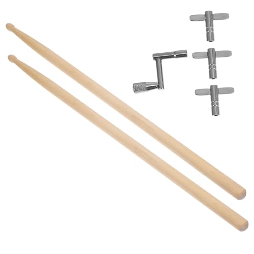 SUPVOX 1 Set Drum Kit Musical Sticks Drums Instruments Music Instrument Percussion Drum Wrench Tool Snare Drum Accessories Universal Drum Tuning Key Instrument Supplies Chromed Steel