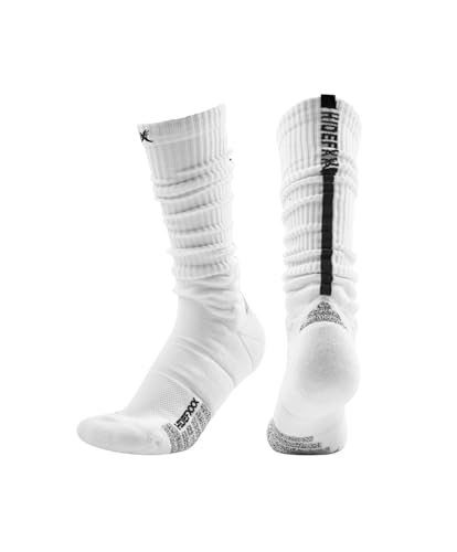 Basketball Socks for Men, Performance Cushioned Men's Athletic Knee High Socks, Anti-Slip Sports Socks