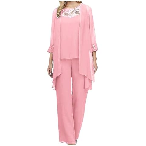Mrat Elegant Plus Size Chiffon Trouser Suit Cover