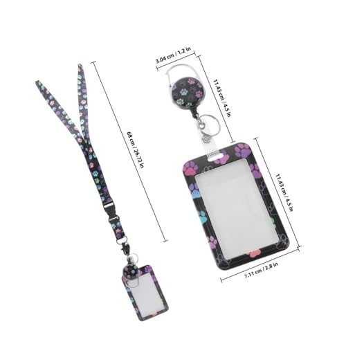 Tarjetero colgante para evitar pérdidas, funda de identificación con cordón para hospital 2