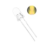 CO RODE LED Diode 5mm LED Lights Warm White Bulbs Electronics Components [Super Bright]