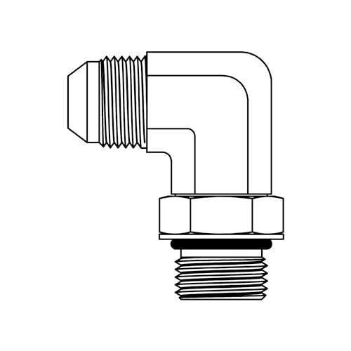 Image of 3 /8 inch JIC to 1 /2 inch O-Ring Elbow 90 Hydraulic Adapter