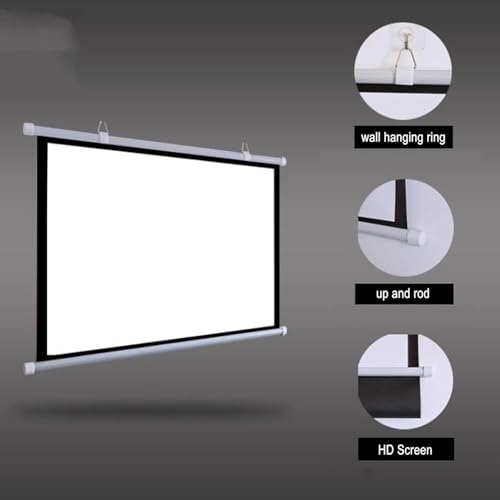 Pantalla de proyector manual 72 pulg 16:9 HD 4K miniatura 4