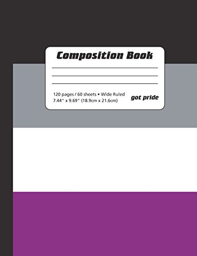 Asexual Flag - Wide Ruled Lined Composition Book