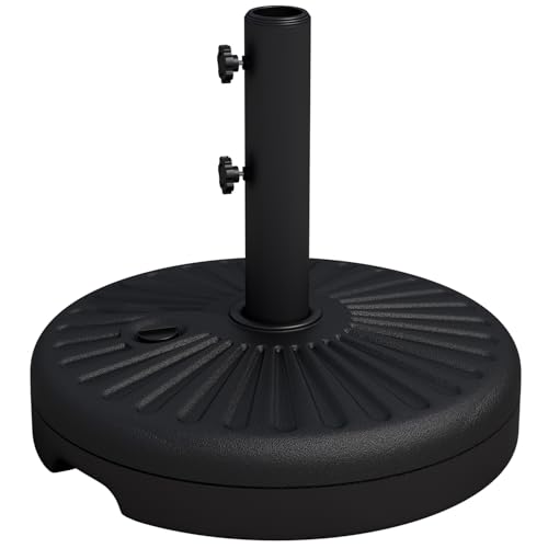 JEAREY 82lb Capacity Outdoor Umbrella Base Water Filled Stand, Patio Umbrella Base Stand, Patio Outdoor Heavy Duty Umbrella Holder Stand (Black)