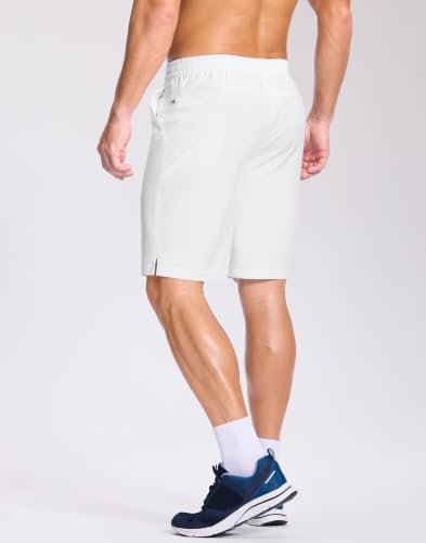 Image of GGJ Men's Lightweight Athletic Shorts with 2 Zipper Pockets 7 inch /9 inch /5 inch Gym Workout Running Quick Dry Tennis Shorts for Men
