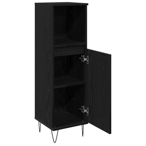 Armario auxiliar de madera de 30x30x100 cm con patas de metal 6