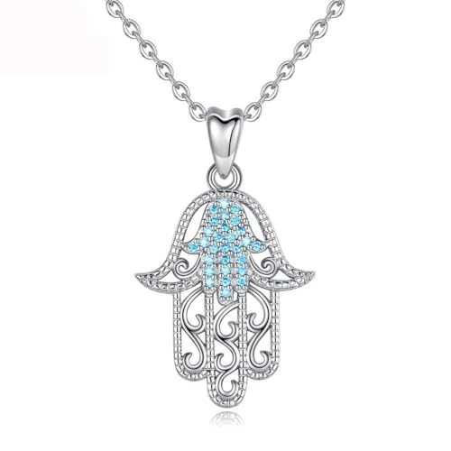 Bijoux originaux : collier pendentif main de Fatma argent 925