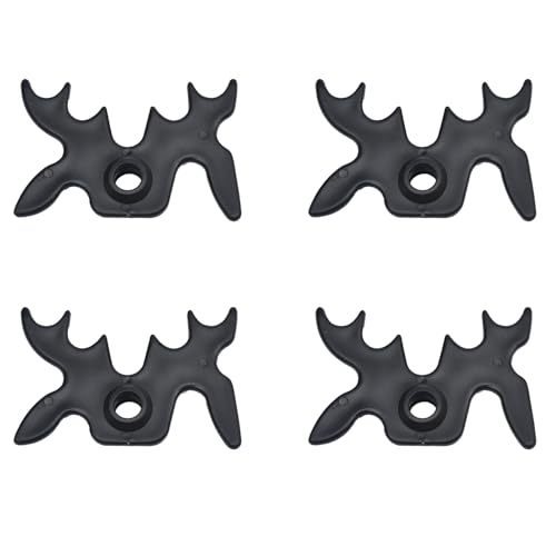 4Pack Pool Billiard Cue Bridge Head, Plastic Billiard Pool Cue Accessories for Pool Table, Black Plastic Slip-On Bridge Portable Moosehead Bridge Head