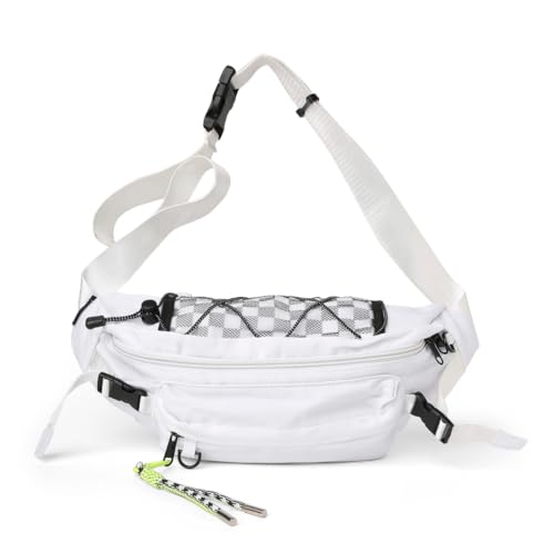 Image of Tressential Waist Bag for Men Women | Cross Body Fanny Pack Sling Bag for Hiking, Travel, Camping, Outdoor Sports, Cycling | Money Belt with Adjustable Strap (White)