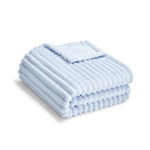 Eonkasp Soft Fleece Baby Blanket Ultra Cozy Blue Baby Blankets for Boys Warm and Lightweight Infant Toddler Newborn Receiving Gift with Reversible...