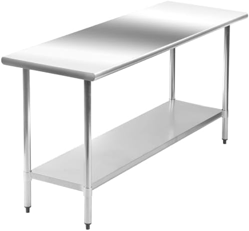 72" X 24" Stainless Steel Table With 3 Drawers, NSF Work Table With Drawer Metal Table Prep Table For Home Kitchen Restaurant Garage Warehouse